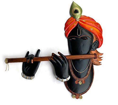 The Bombay Craft House™ Bansuri Krishna Metal Wall Art For Home Decor.