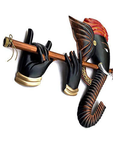 The Bombay Craft House™ Bansuri Ganesha Metal Wall Art For Home Decor.