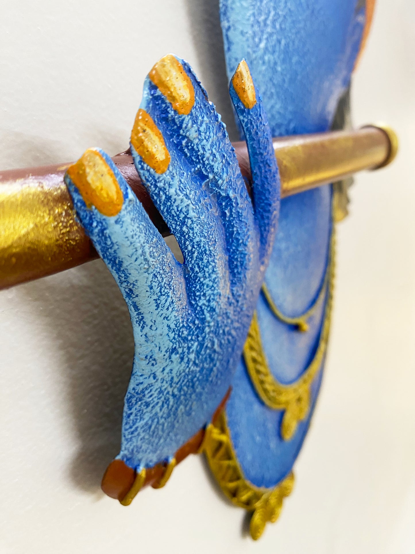 The Bombay Craft House™ Bansuri Krishna Metal Wall Art, Multicolour, Wall Hanging For Home Decor.